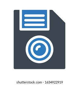 floppy vector glyph  color icon  