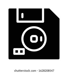 floppy vector glyph flat icon 
