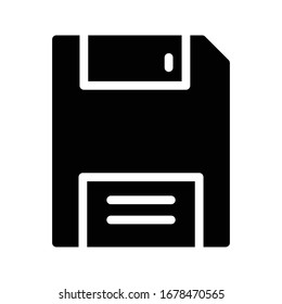 floppy vector glyph flat icon 