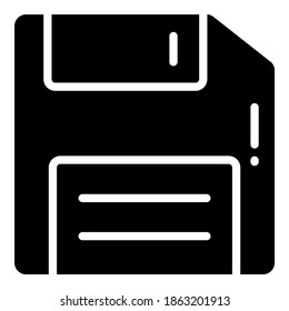 floppy vector glyph icon, school and education icon