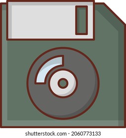 floppy Vector illustration on a transparent background. Premium quality symbols. Vector Line Flat color  icon for concept and graphic design.