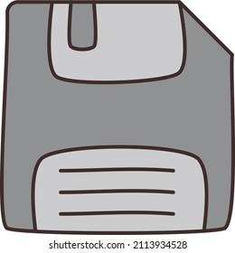ilustración de disquete en un fondo transparente.Símbolos de calidad superior.Icono plano de línea vector para el diseño de concepto y gráfico.
