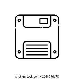 Floppy Vector Vector Line Icon. illustration Style EPS 10 File