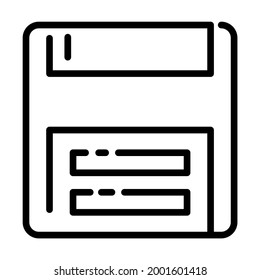 floppy vector line Icon-  Modern style high quality vector illustration.