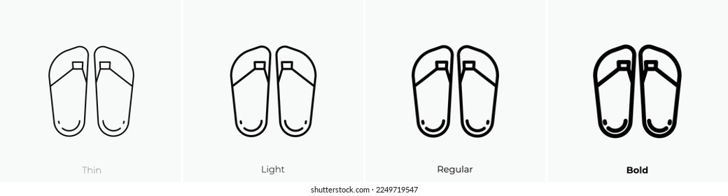 flops icon. Thin, Light Regular And Bold style design isolated on white background