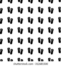 flops vector icon seamless pattern, tiling ornament on white.