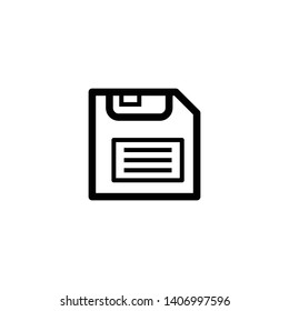 Flopy Disk Multimedia Vector Icon Illustration
