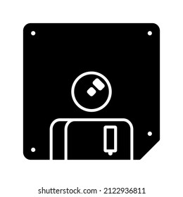 Flopy Glyph Icon Black Design