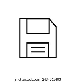 flopydisk Line Icon vector design temmplate and ilustration with editable stroke