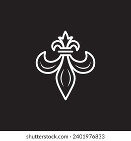  Flor de lis symbol vector illustration icon. Flor de lis symbol vector illustration icon. Fleur de Lys Symbol Icon.