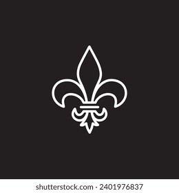  Flor de lis symbol vector illustration icon. Flor de lis symbol vector illustration icon. Fleur de Lys Symbol Icon.