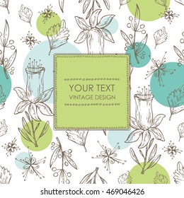 Flora background. hand drawn