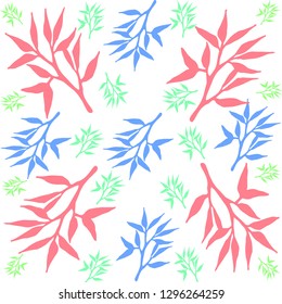 Flora background with seamless pattern.