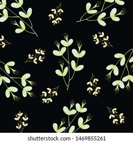 Flora background texture with seamless pattern and hand drawn.