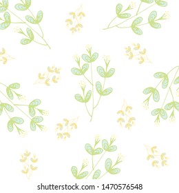 Flora background texture with seamless pattern and hand drawn.