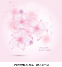 Flora background. Wedding card or invitation with abstract floral background. Greeting card. Elegance pattern with flowers in vintage style.