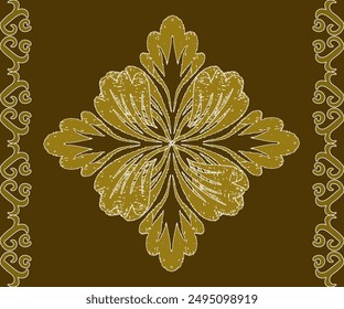 flora blown Gemetric Ethnic traditional seamless , Aztec, ชนเผ่า
Tribal, Hmong, Native American Indian, Pattern design for wrap, carpet, decorative illustraion

