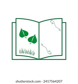 Flora Book. Vector illustration. EPS 10.