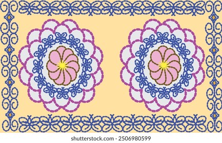Flora with Butterfly pattern seamless vector design