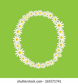 Flora Daisy Design Alphabet Vector Illustration EPS10