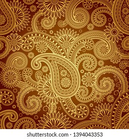 flora damask vintage background vector 