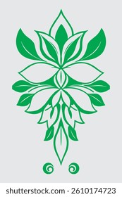 flora design with beatiful leaves around it