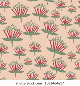 Flora and fauna pattern in hight quality ready for textile, paper or web design. Wild forest flowers and birds seamless pattern. Colorful design. Vector illustration