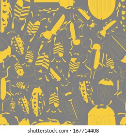 Flora fauna.Vector ethnic background with animals. Seamless pattern can be used for wallpapers, pattern fills, web page background,surface textures.Bright children's cartoon animals.