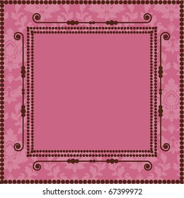 flora frame (full pattern behind honeysuckle color of the year 2011)