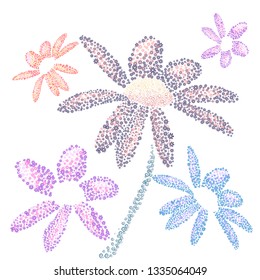 Flora Graphic collage of flower form