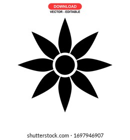 flora icon or logo isolated sign symbol vector illustration - high quality black style vector icons
