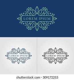 Flora logo design template
