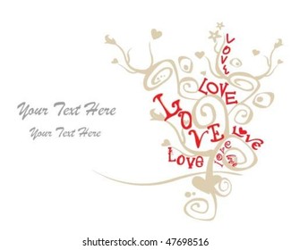 Flora Love Tree Card