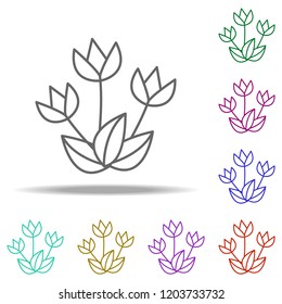 flora outline icon. Elements of Ecology in multi color style icons. Simple icon for websites, web design, mobile app, info graphics