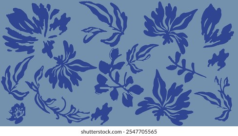 Flora pattern blossom natural illustration vector banner