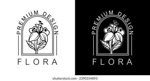 Flora premium logo design vector template 