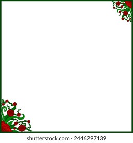 Flora and Rose Ornament Frame Border Vector For Romantic Decoration Design