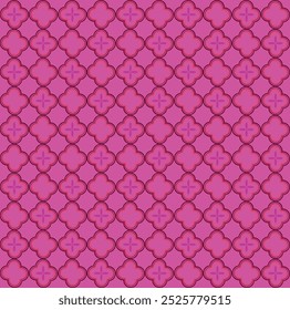 Flora seamless. Vivid pinkish-purplish-red color background.