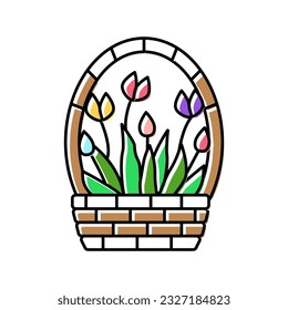 vector de icono de color de resorte de flora. signo de primavera de flora. ilustración de símbolo aislado