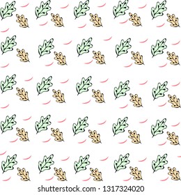 Flora vector with hand drawn,autumn background texture.