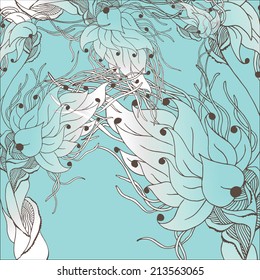 Flora. Vector illustration - decorative floral composition