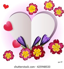 Flora vectorl Heart Mother's Day Elements.