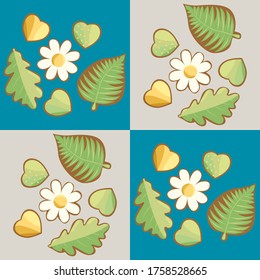 Flora, vegetation.circuit of hand drawn  leaf.Vector botanic illustrations. Botanical clipart, print. For business cards and invitations. Decoration from a branch.Set of Green branche.herbal medicinen