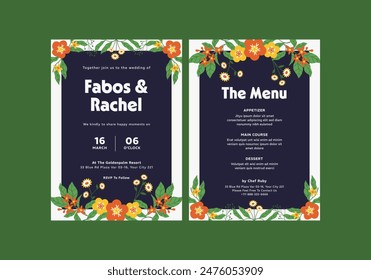 Flora Wedding Invitation Template**_ is clean, modern, simply style, and moreover it’s friendly use. It’s Quick And Easy to use to save your time.