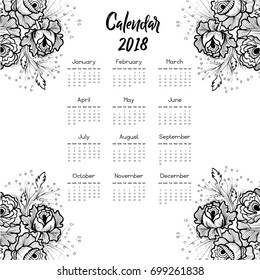 Floral 2018 Calendar