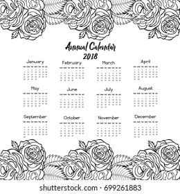 Floral 2018 Calendar
