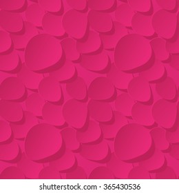 Floral 3d Seamless Vector Pattern Background with rose petals pink.