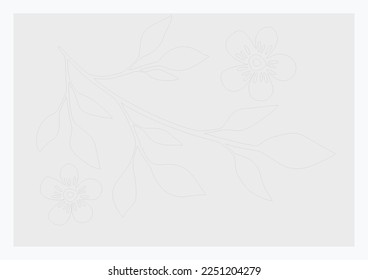 Floral abstract art background vector. Fancy wallpapers, leaves, flowers, trees. Minimal Design for packaging, prints, wall decoration.