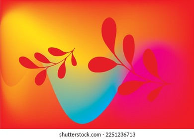 Floral abstract art background vector design. Fancy wallpapers, leaves, flowers, trees. Minimal Design for packaging, prints, wall decoration.