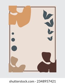 Floral abstract art templates in warm colors. For wedding invitation, birthday and Mothers Day background.
